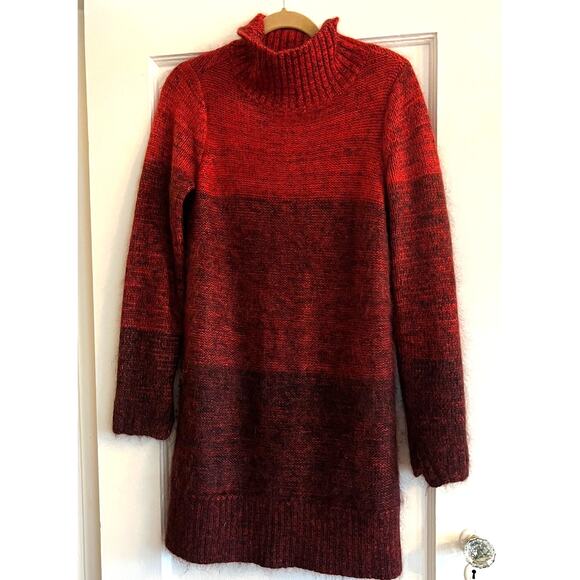 Rag & Bone Melina Sweater Dress, Red Black, Size MED - Picture 1 of 6